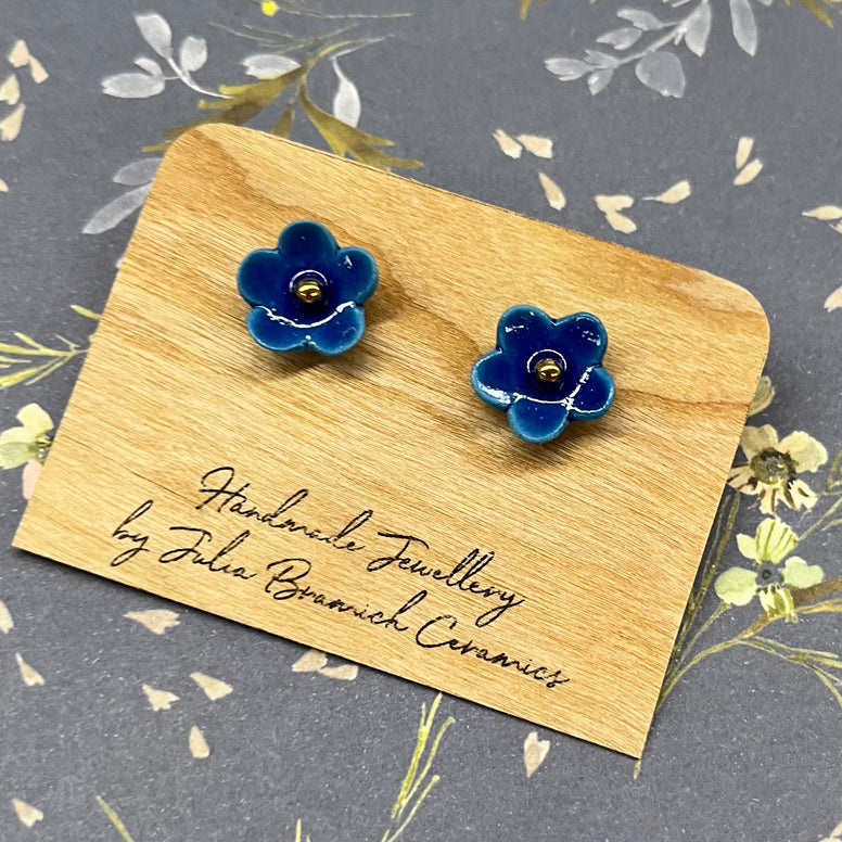 Porcelain Flower Stud