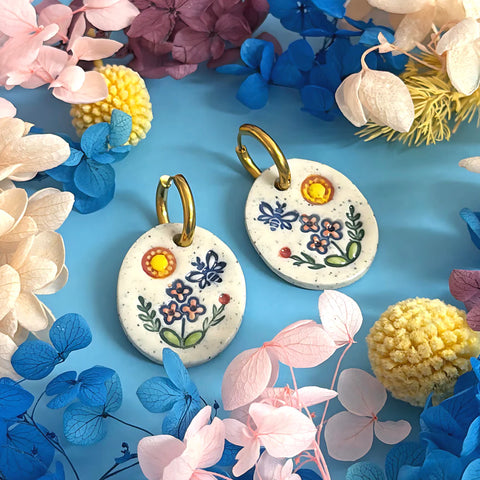 BOTANICA CERAMICA : Ceramic Earrings