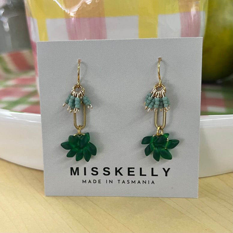 Garden Party Earrings  - Sage & Green