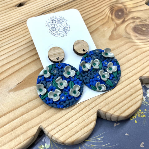 Forget Me Not - Large Dangles Round