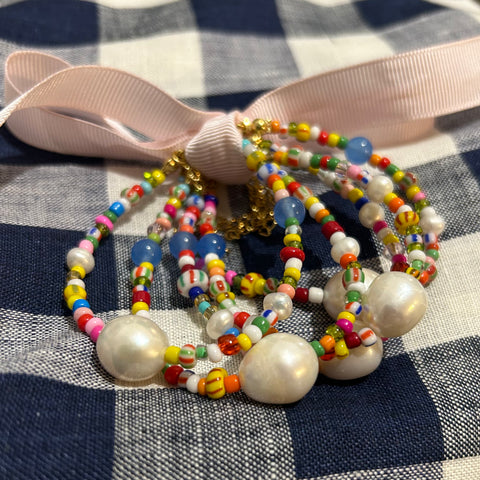 Scarlet Pearl Multi Bracelet