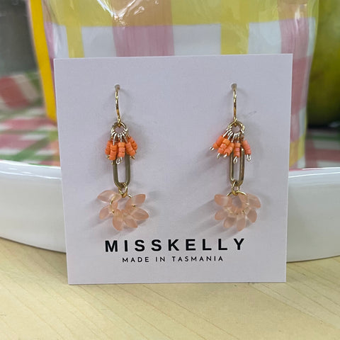 Garden Party Earrings  - Orange & Peach