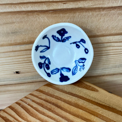 Blue Meadows Porcelain Ring / Trinket Dish 1