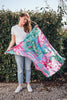 Molly Abstract Aqua Lightweight Scarf