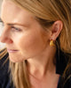 Mona Textured Teardrop Hoop Earrings