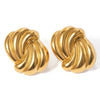Florence Gold Knot Stud Earrings