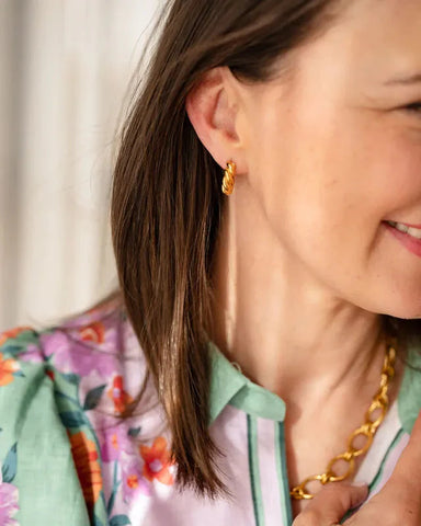 Audrey Twist Hoop Earrings