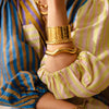 Bridget Curved Gold Cuff Bangle