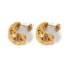 Mona Textured Teardrop Hoop Earrings