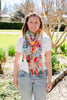 April Floral Lightweight Scarf