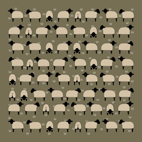 Black Face Sheep Cotton Hanky