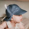 'Roamer' Teddy Flap Sun Hat - Steele / Flax