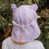 'Roamer' Teddy Flap Sun Hat - Viola / Flax