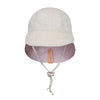 'Roamer' Teddy Flap Sun Hat - Viola / Flax