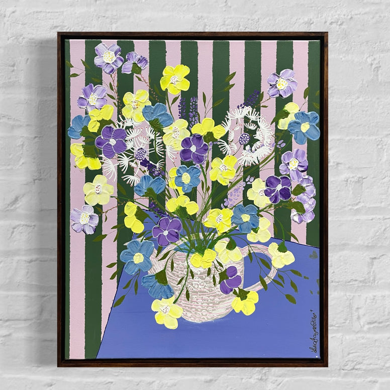 Flowers in Teapot (52x42cm) Lisa Jayne Stiller
