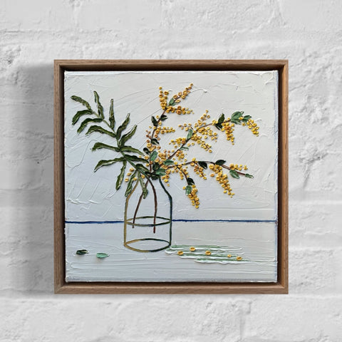 Blooming Silver Wattle (28x28cm) Justine Bartie