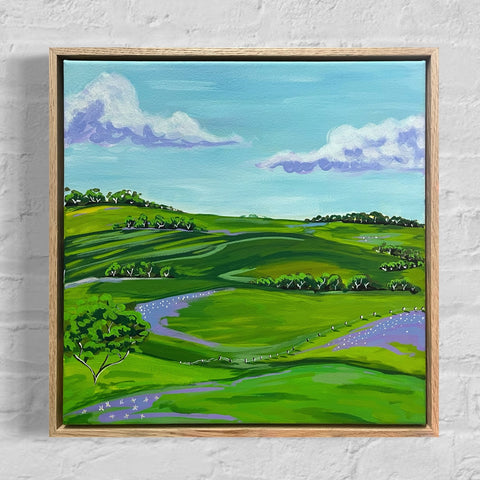 Lavender Fields (43x43cm) Rachael Stanford - The Curated Canvas