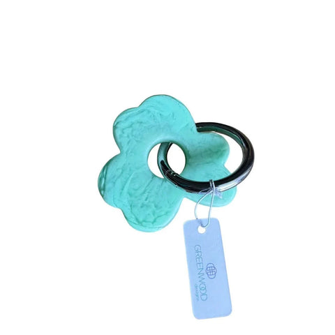 Floral Resin Keyrings -  Mint