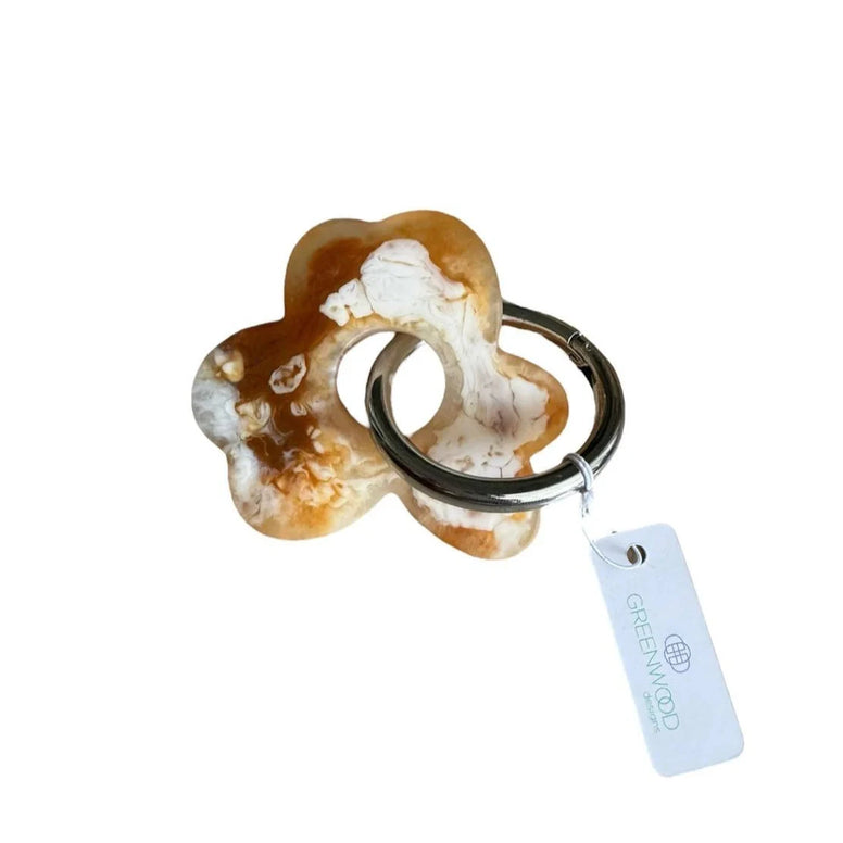 Floral Resin Keyrings - Horn