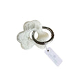 Floral Resin Keyrings - White