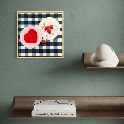 Raspberry Tea (32.5x32.5cm) Jen White