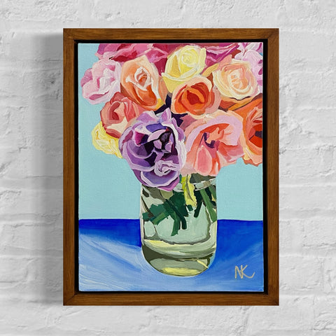 Flowers in Glass (45 x 35.5cm) Natalie K