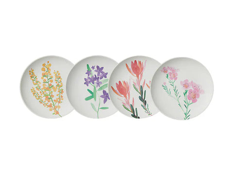 Wildflowers Bamboo Plate Set of 4 Assorted