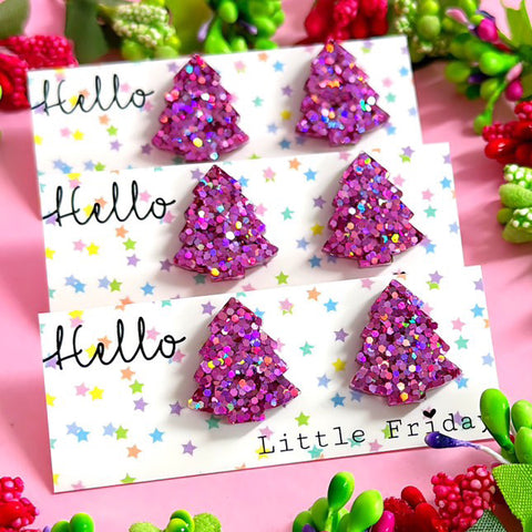 MINI CHRISTMAS TREES: Grape Sparkle