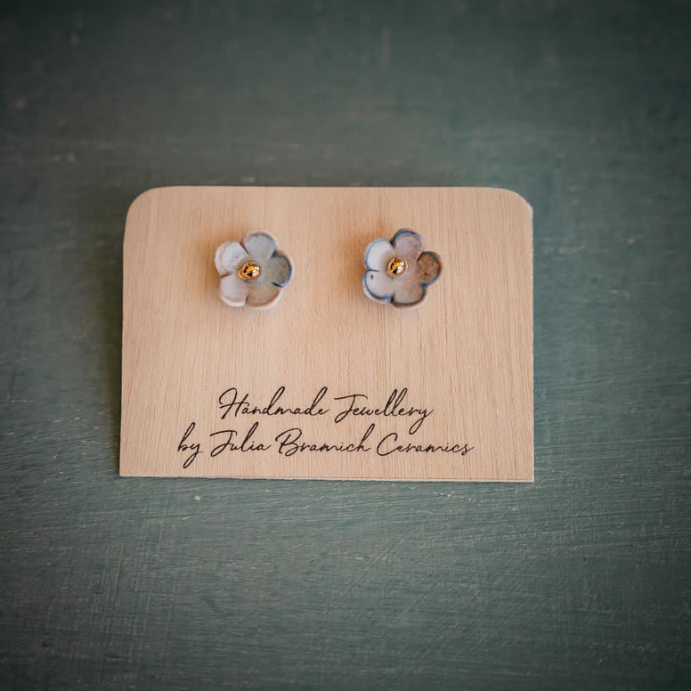 Porcelain Flower Stud