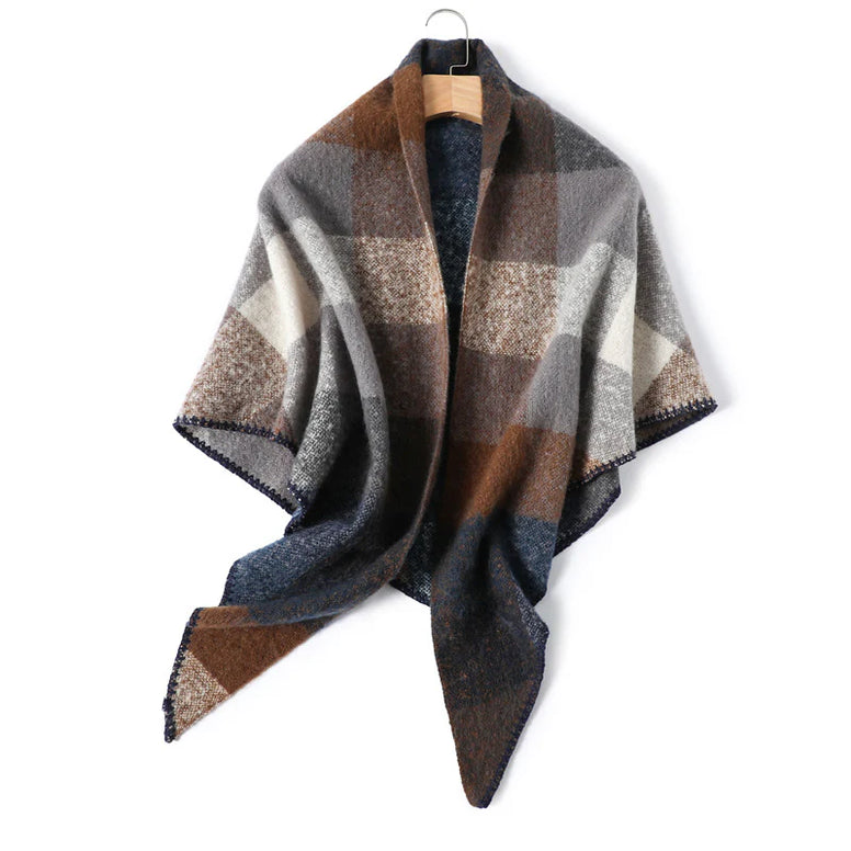 Triangle Tango Winter Scarf - Brown/Navy