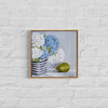 Blue & White Hydrangea with Pear (30.5x30.5cm) Gail McCormack