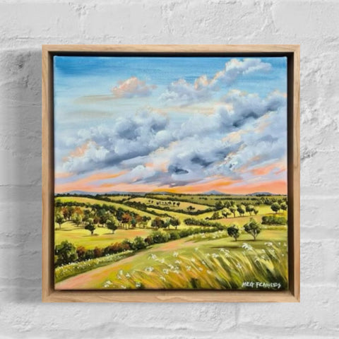 The Valley on Sunset (33x 33cm) Meg Frances