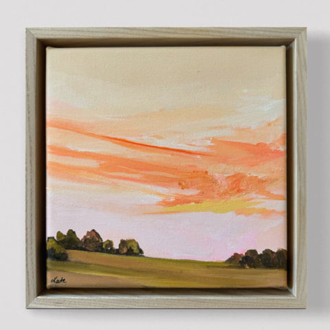 Peach Sky Show (23 x 23cm) From the Paintshed
