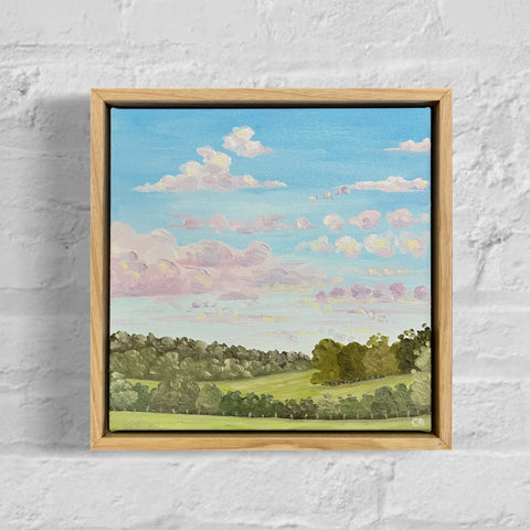 Country Sunset (28 x 28cm) Painted by Corinne