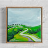 Green Hills (33x33cm) Rachael Stanford - The Curated Canvas