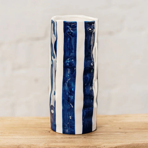 Medium Vase - Navy Stripe