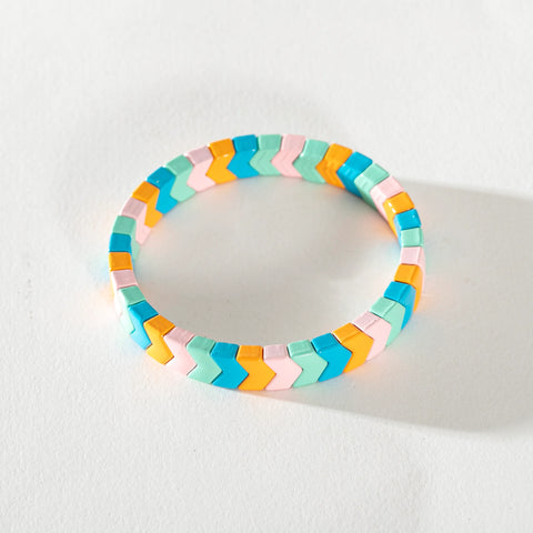 Colourful Enamel Stacking Bracelet - Chevy Pastel Pop