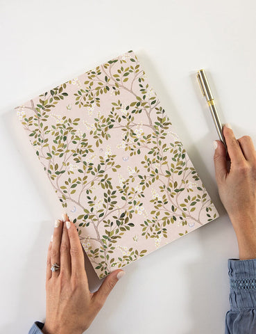 White Blossoms Notepad Jumbo Jotter