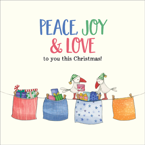 Twigseeds Christmas Card - Peace, love and joy