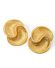 Prudence Sculptural Fan Gold Earrings