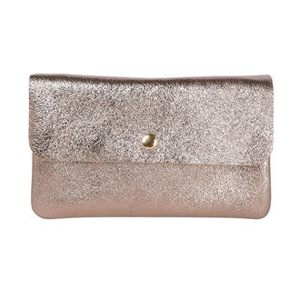 Maison Fanli - Line Metallic Clutch Cross Body Bag - Champagne