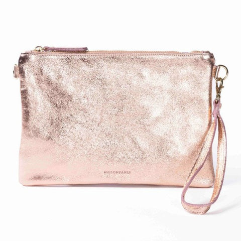 Maison Fanli Clutch / Crossbody - Metallic Rose