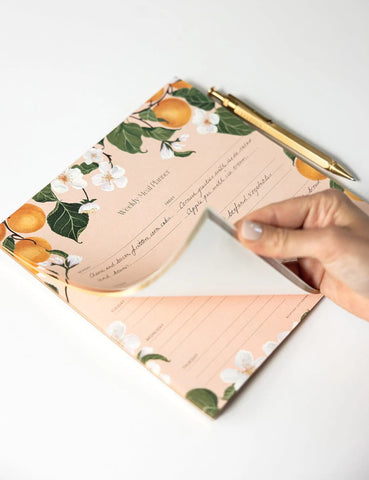 Meal Planner Notepad - Peaches