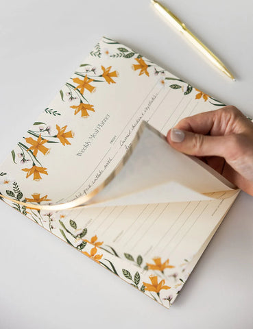 Meal Planner Notepad - Daffodil