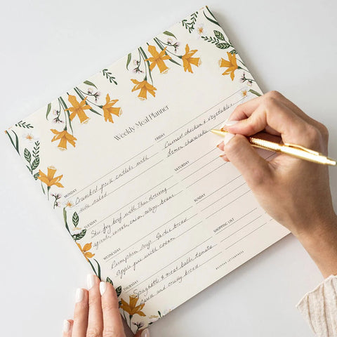 Meal Planner Notepad - Daffodil