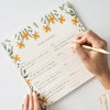Meal Planner Notepad - Daffodil