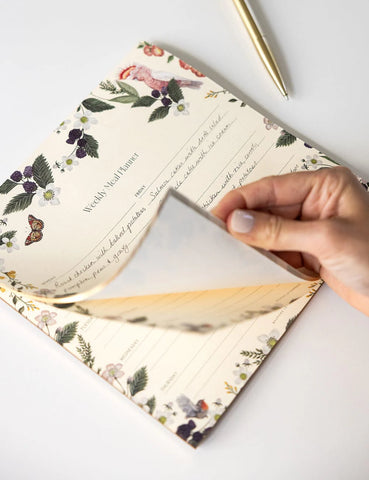 Meal Planner Notepad - Cockatoo