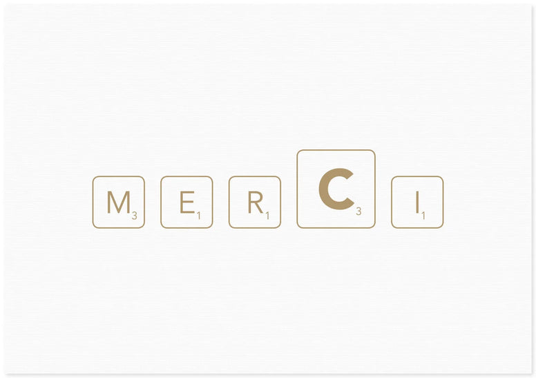 MERCI | LETTERS CARD