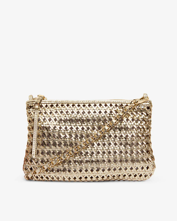 Arlington Milne || Molly Weave Crossbody - Gold
