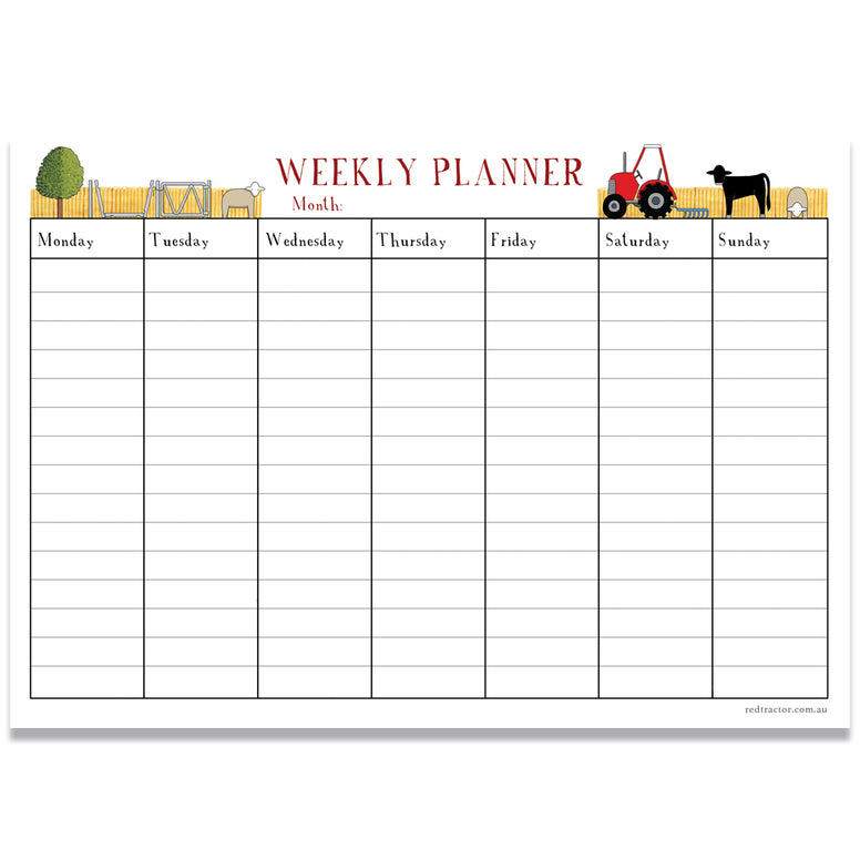 Weekly Planner A4 Notepad